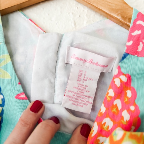 Tommy Bahama Girls Tropical Pineapple Shift Dress - Picture 3 of 5